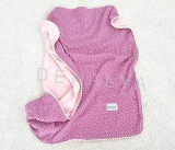Všestranná mušelínová deka biele bodky na ružovej/ružová 90x90cm