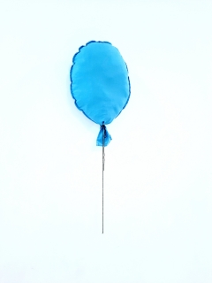  Balón na stenu tmavšia tyrkysová  40x30cm