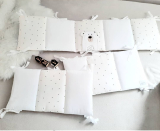 Mantinel SIMPLE z panelov biela a bodky 240x30cm 