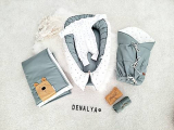 6 dielna sada PASTEL BEAR dark mint 