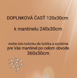 Príplatok za mantinel KLASIK 360x30cm- vložit k mantinelu 240x30cm