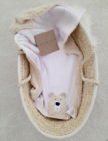 "Tuľkacia" mušelínová deka s mackom 65x90cm Baby jemná ružová