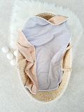 Všestranná mušelínová deka CUTE telová/šedá 90x90cm