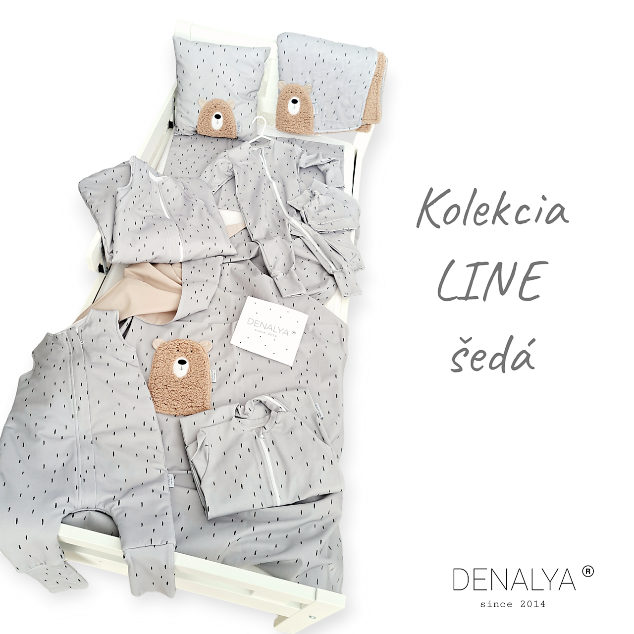 Deka do kočíka na jeseň 70x90cm s hnedým barančekom šedá