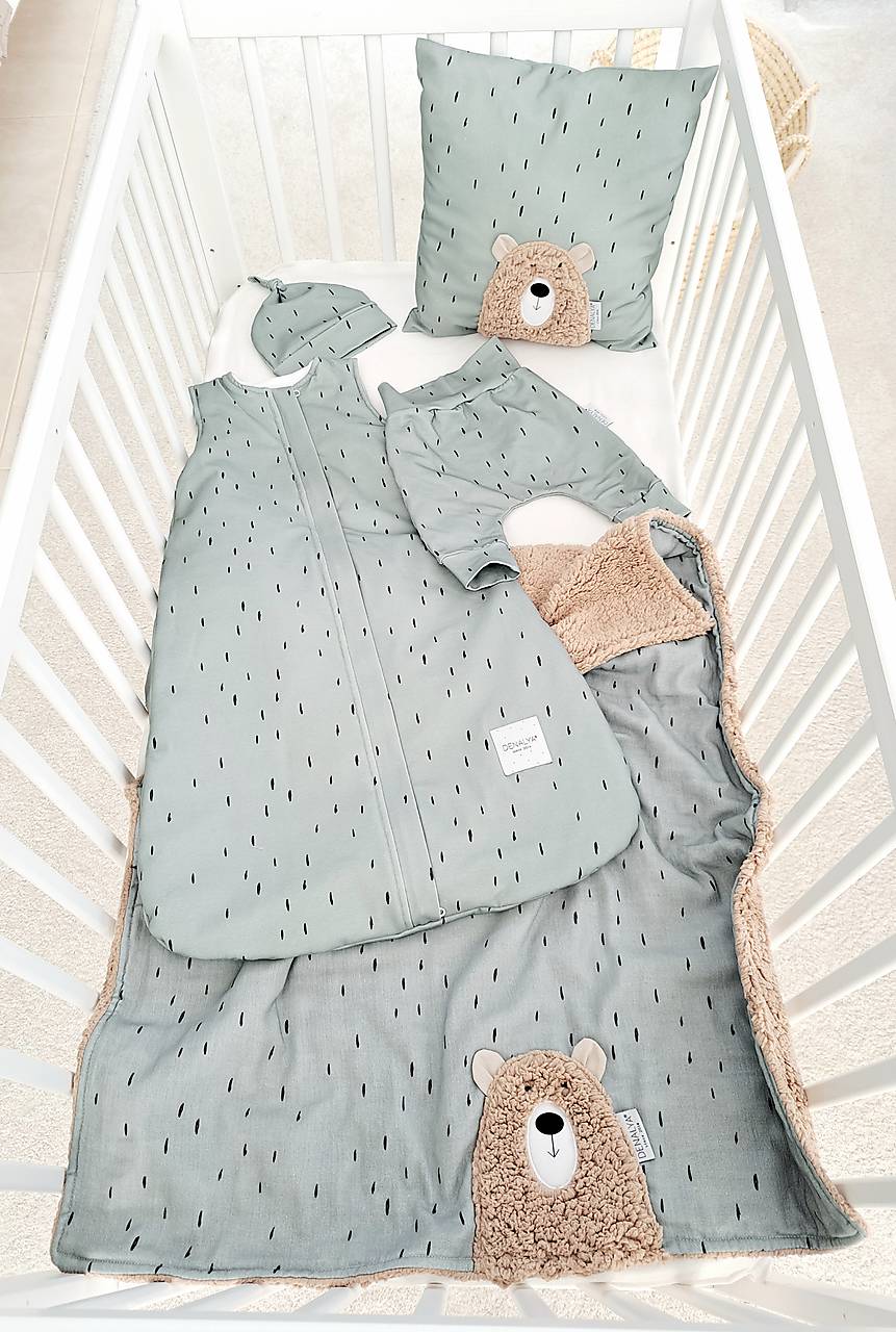 Deka do kočíka na jeseň 70x90cm s hnedým barančekom pastel ružová 