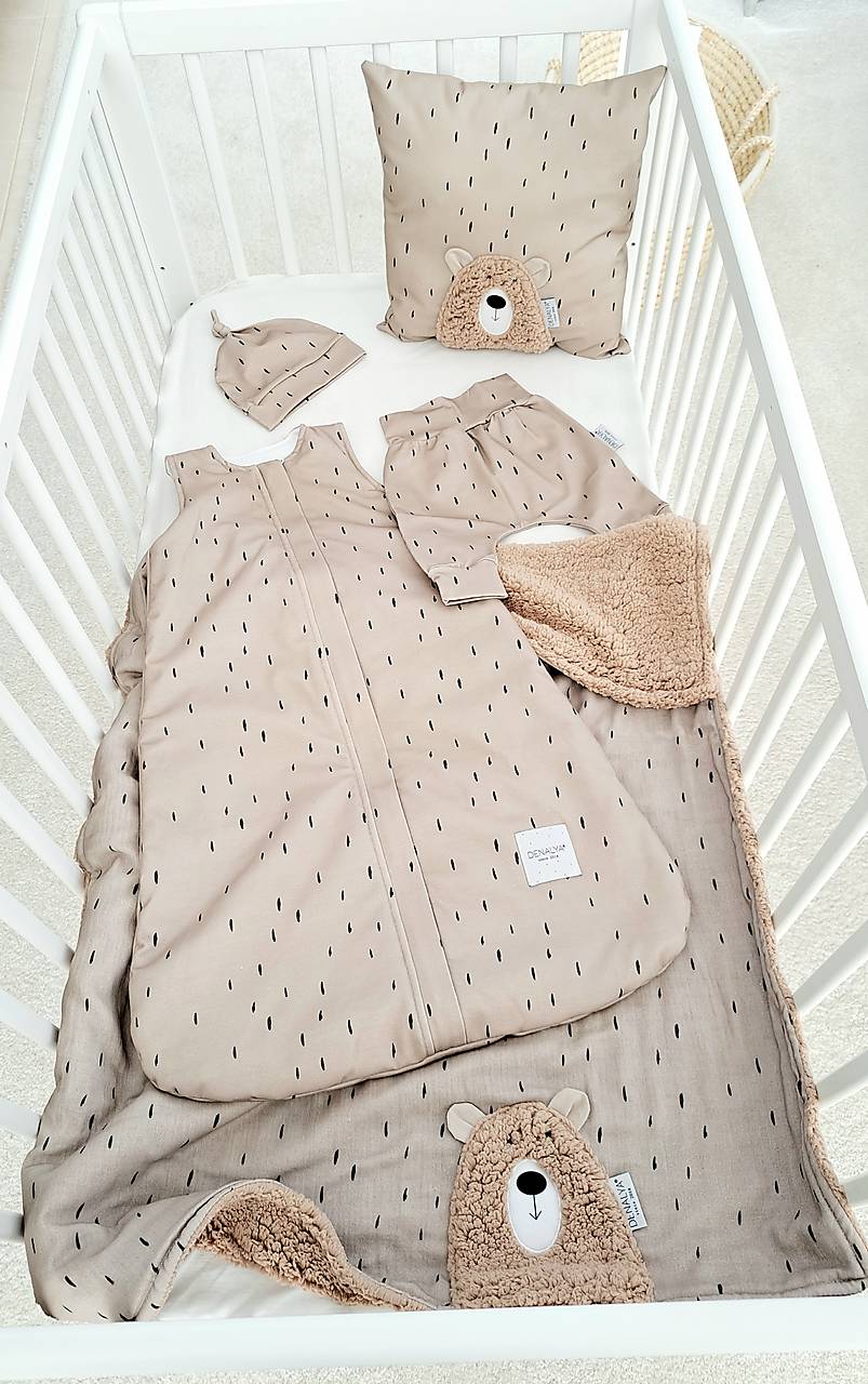 Deka do kočíka na jeseň 70x90cm s hnedým barančekom pastel ružová 