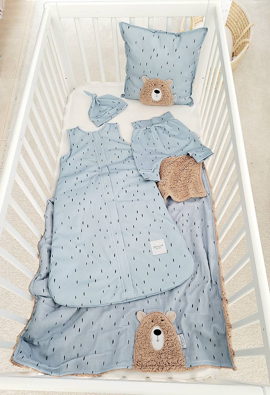 Deka do kočíka na jeseň 70x90cm s hnedým barančekom pastel ružová 