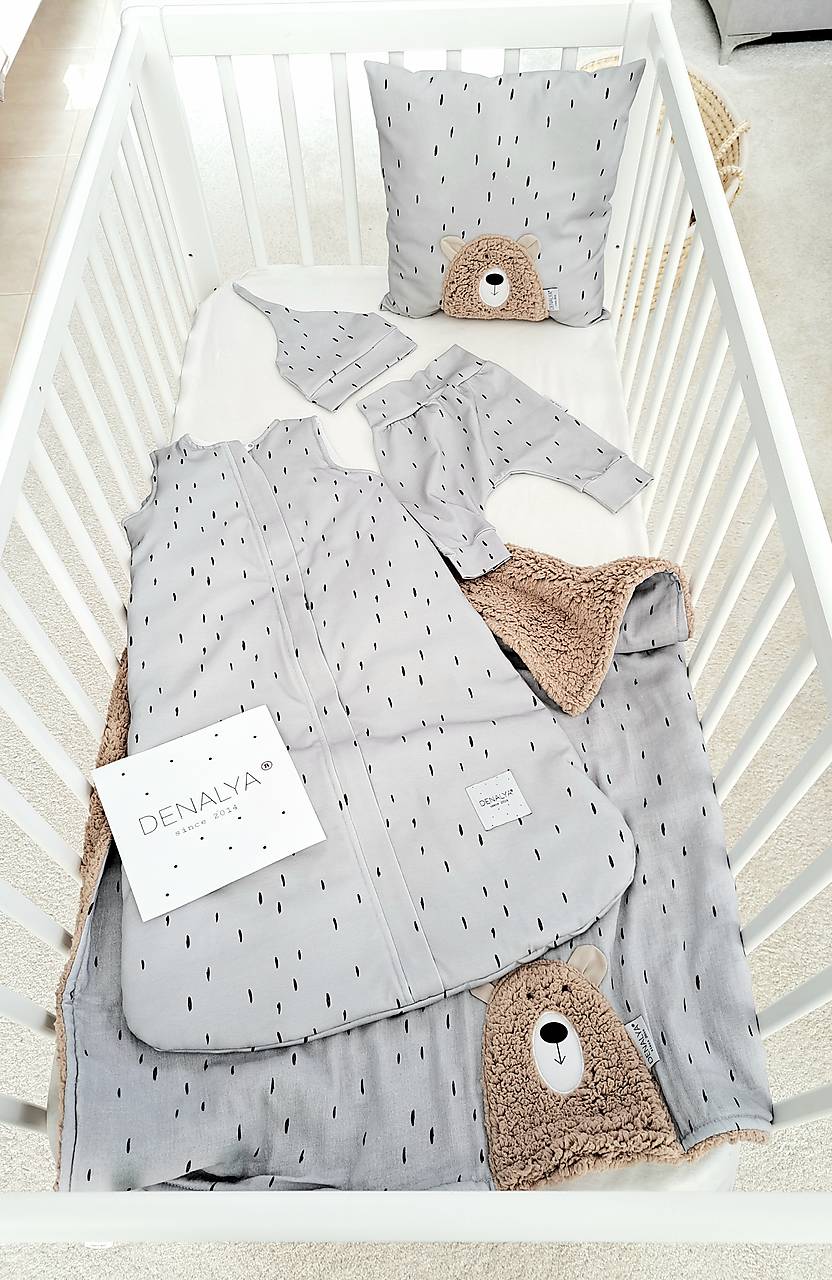 Deka do kočíka na jeseň 70x90cm s hnedým barančekom pastel ružová 