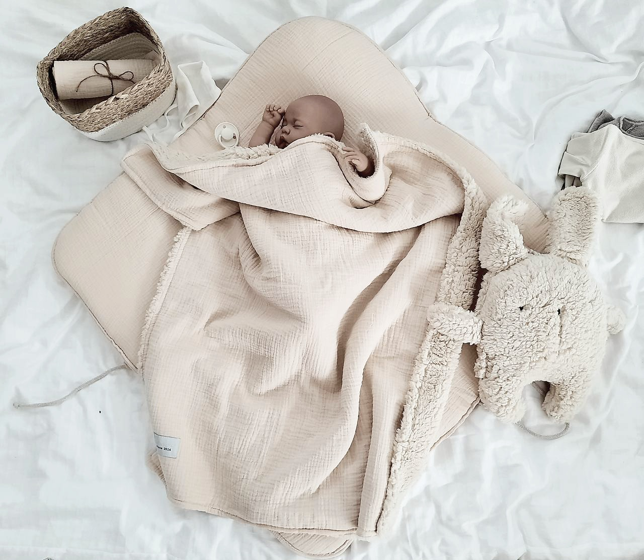 Mušelínová súprava pre bábätko 3v1 – Krémová (BASIC)