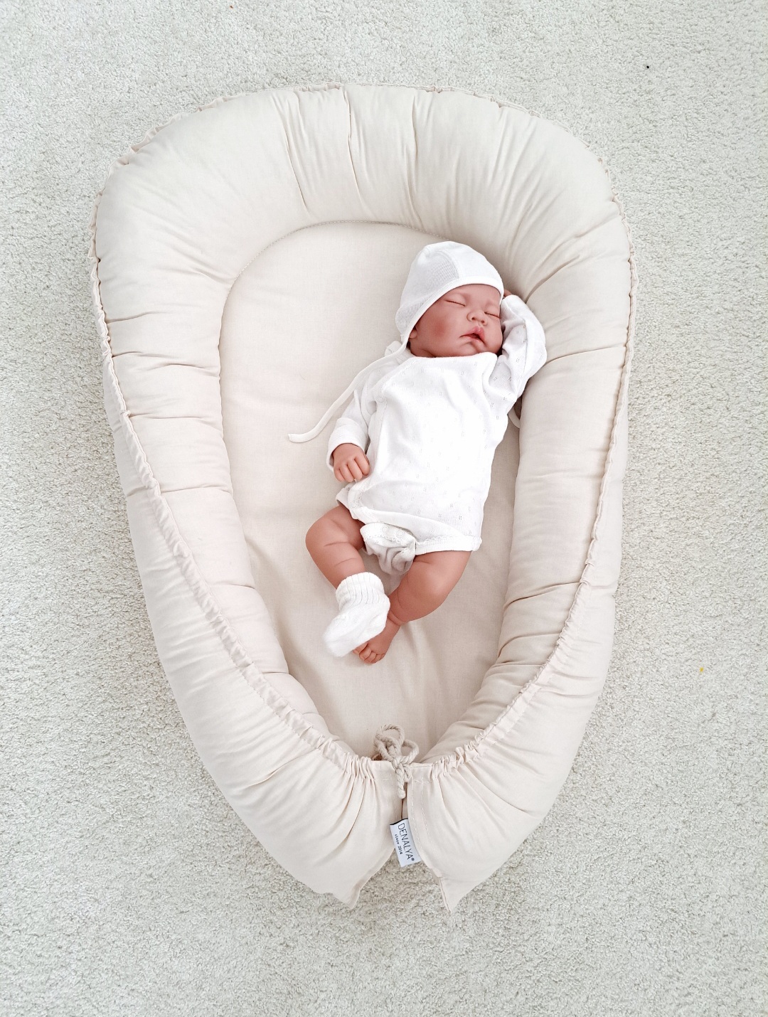 Hniezdo pre bábätko – obojstranne krémové