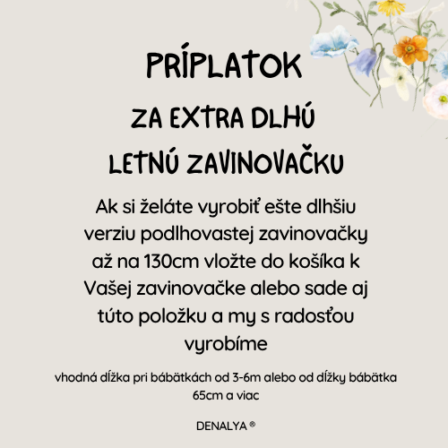 Príplatok za extra dlhú podlhovastú zavinovačku