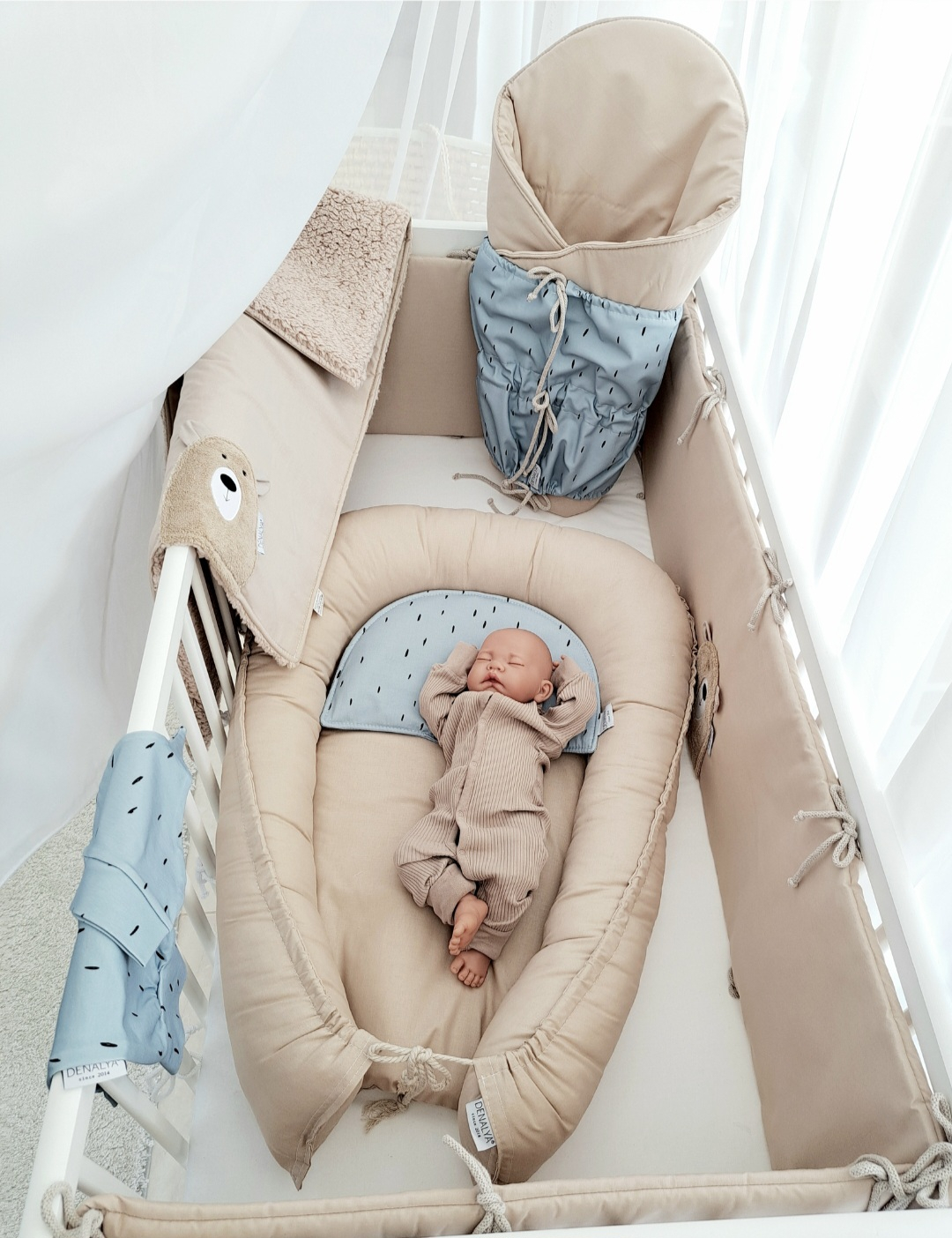 Sada do detskej postieľky Line – modrá