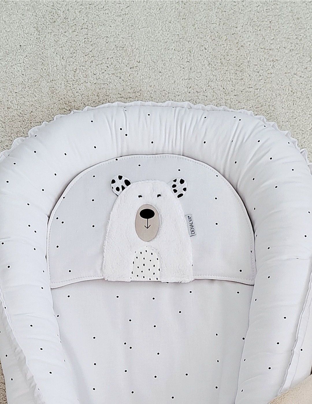 Doplnkový vankúš do hniezda – s bielym mackom