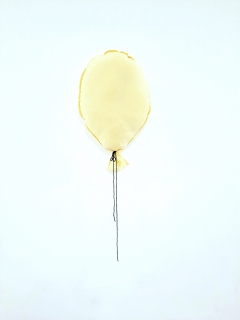  Balón na stenu pastelovo žltá  40x30cm