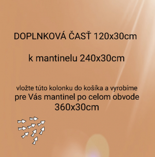 Príplatok za mantinel KLASIK 360x30cm- vložit k mantinelu 240x30cm
