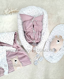 6 dielna sada pastel ružová PREMIUM BEAR 
