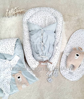 6 dielna sada baby modrá  PREMIUM BEAR 