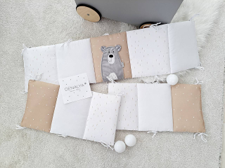 Mantinel  CUTE šedý macko PREMIUM 240x30cm 