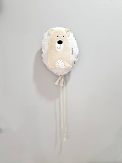 Balón na stenu bavlna grey macko Premium Bear béžový